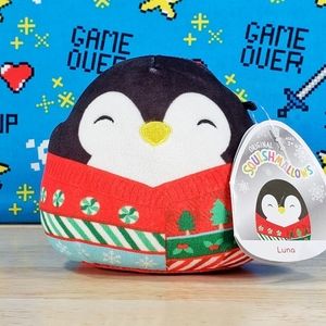 Squishmallow Luna the Penguin 5" UltraSoft Stuffed Christmas Holiday Plush NWT